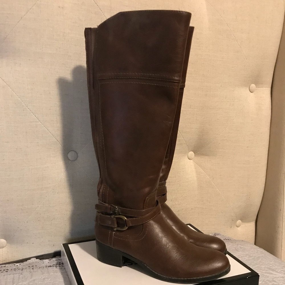 Unisa natural brown tall boots